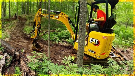 building trail with a mini excavator|mini ex trail plans.